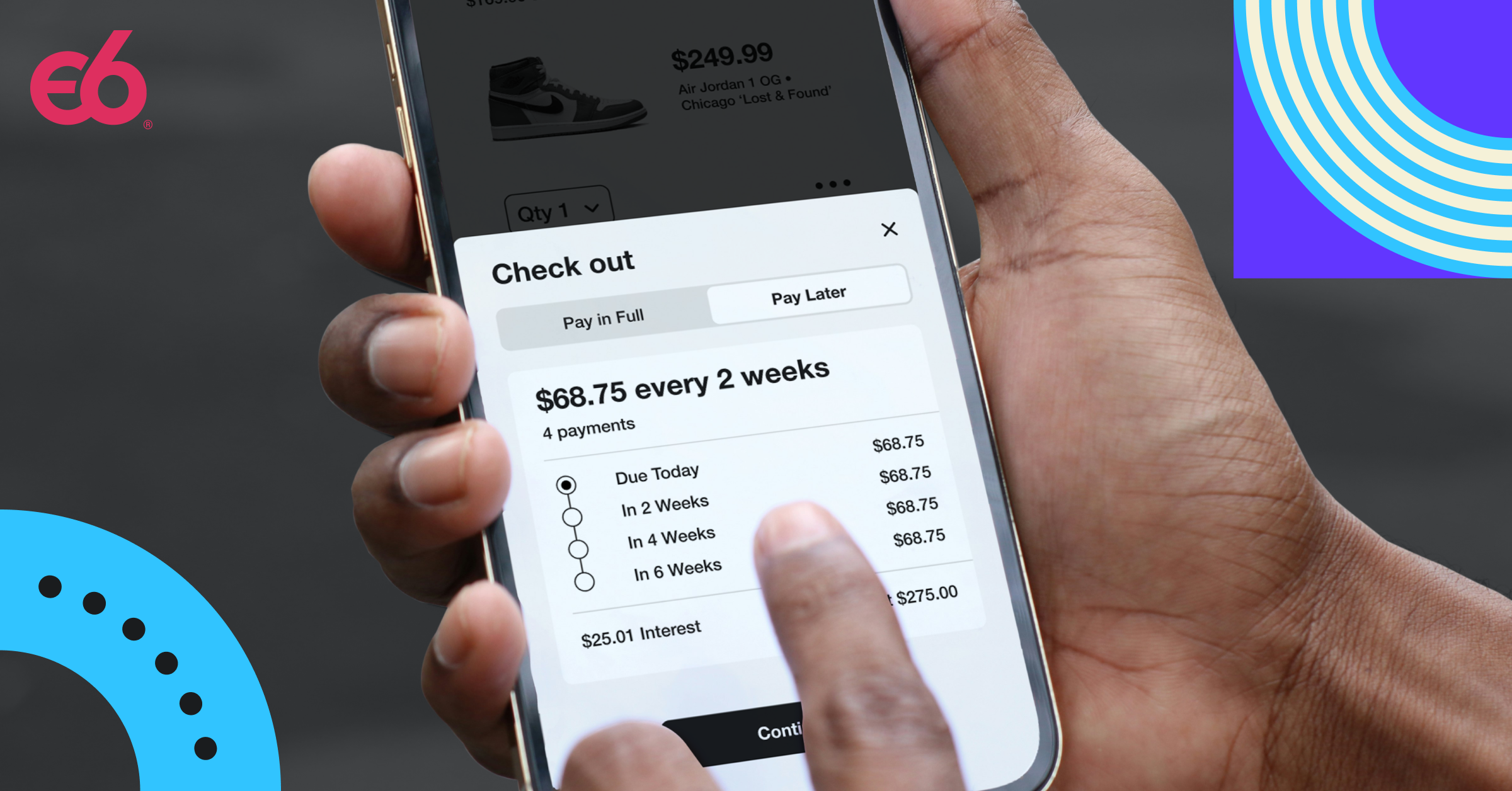 Consumer making payment at virtual terminal on smartphone mobile device